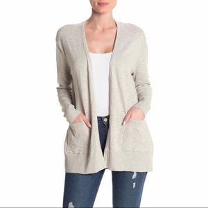 Madewell Long Slub Pocketed Cardigan Grey Small